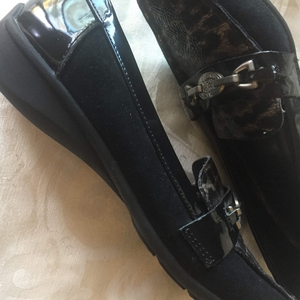 AK Anne Klein Black/Leopard IFlex Flats-Size 6 - Picture 7 of 8